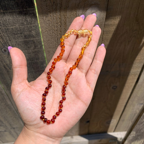 Rainbow amber necklace