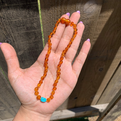 Amber / turquoise