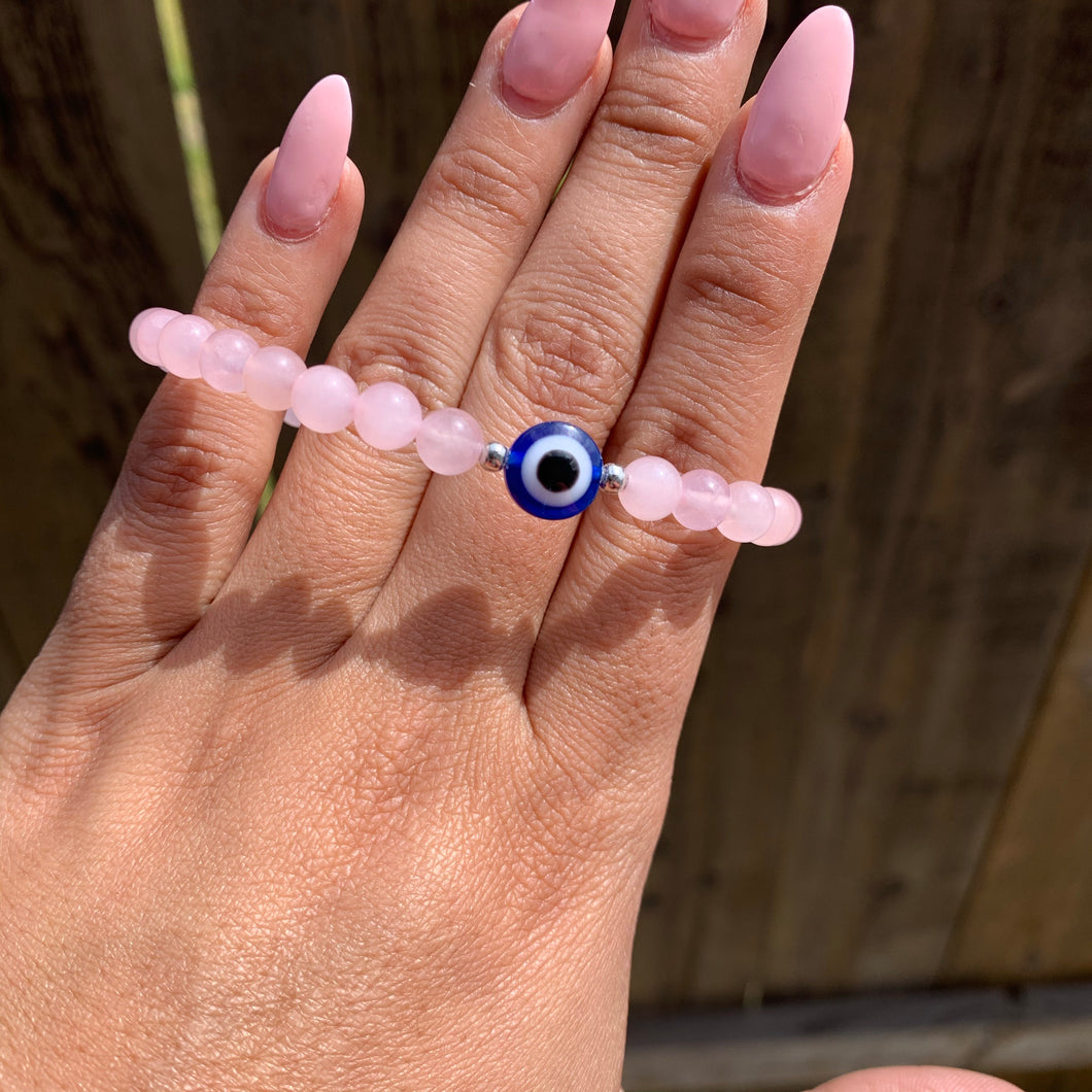 Evil eye (Rose Quartz)